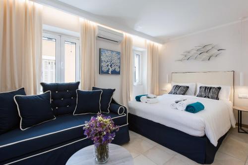 Vuode tai vuoteita majoituspaikassa Corfu Χ Suite