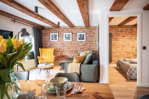 Ruang duduk di Apartamenty Stare Cegły