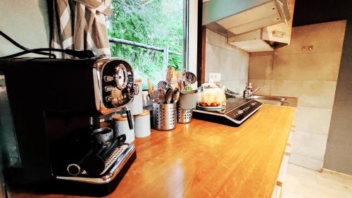 Dapur atau dapur kecil di Bojkówka Domki Wypoczynkowe