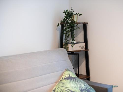 Χώρος καθιστικού στο Naturel : Studio calme et agréable