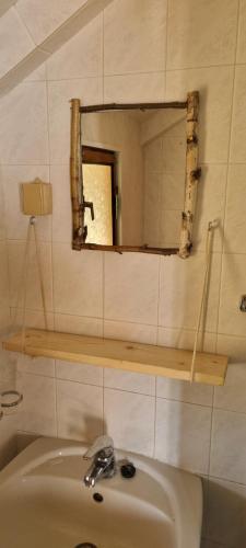 Koupelna v ubytování Chatky a apartmány Apollo na Vysočině