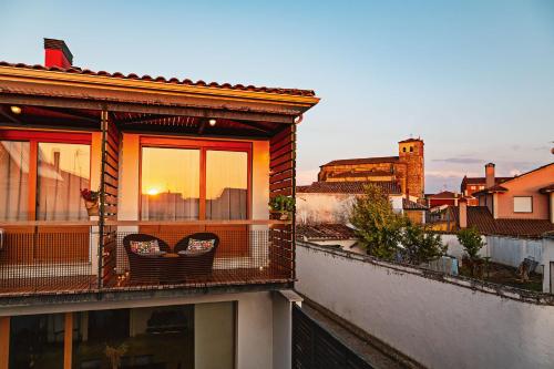 Balkoni atau teres di Eco-Hotel Doña Mayor