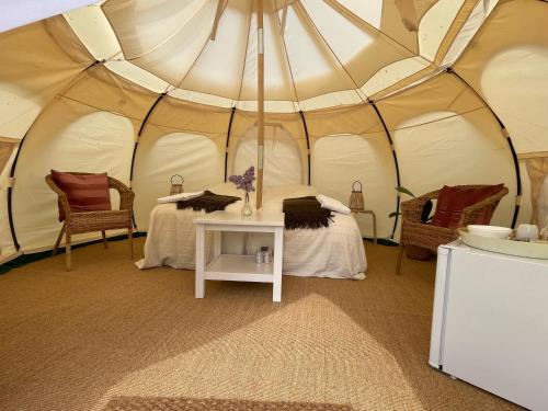 Posezení v ubytování Mellem-rummet Guesthouse & Glamping
