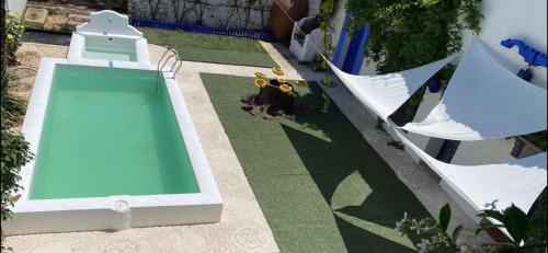 Вид на басейн у Hotel Rural las Cinco Ranas або поблизу