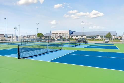 a group of tennis courts on a tennis court at Unit B 2nd fl 2nd fl Hideaway 2 Block to Beach Parking in Brigantine