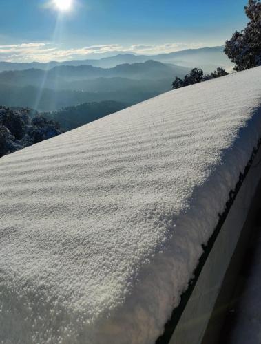 a box of snow on the side of a mountain at Anand Niketan Homestay Shimla in Shimla