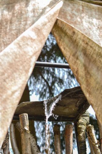 a close up of a water fountain at Cabana La Cuib Sovata in Sovata