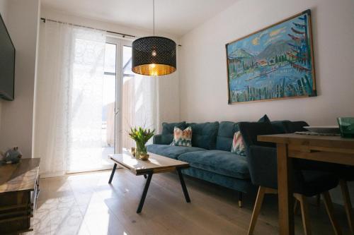 Zona de estar de Forellenhof Appartements & Grossmutters Bungalow