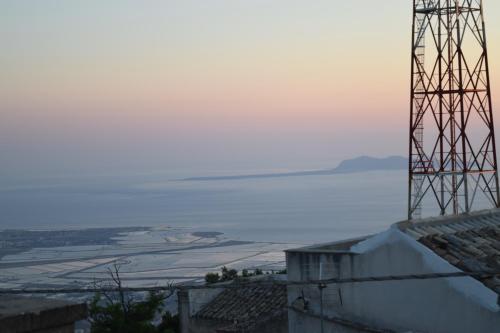 a tower on top of a building with a view of the ocean at SAN FRANCESCO 67 - Erice Vetta in Erice