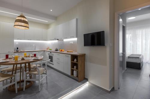 Dapur atau dapur kecil di Anemelia Luxury Apartments