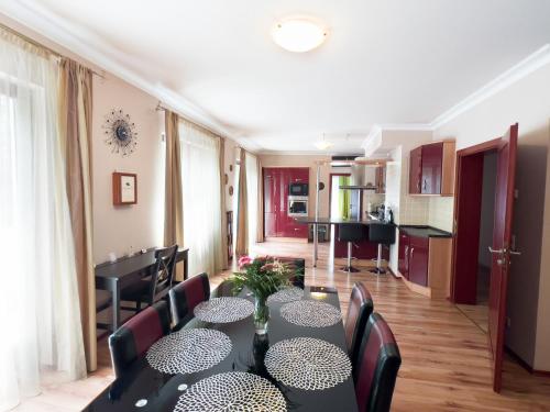 Η κουζίνα ή μικρή κουζίνα στο Penthouse Am Goethepark - Apartments & Suites Weimar