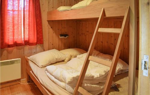 Bunk bed o mga bunk bed sa kuwarto sa Amazing Home In Hurdal With Kitchen