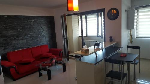 Χώρος καθιστικού στο Apartament Lenus'k