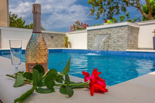 Holiday home Dusak with swimming pool and jacuzzi