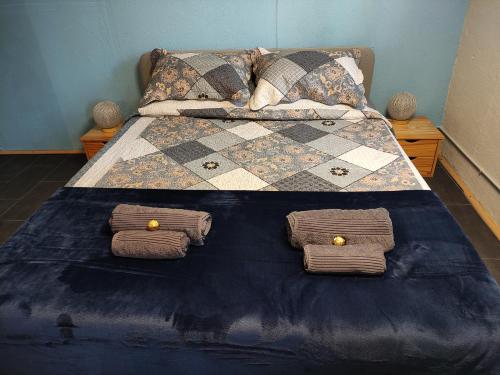 Postel nebo postele na pokoji v ubytování Gite Les Eylauds