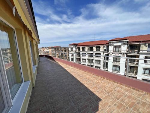 a view from the balcony of a building at Valemar Apartments in Pomorie