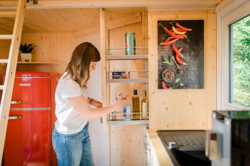 Kuchyň nebo kuchyňský kout v ubytování Tiny House - Birne
