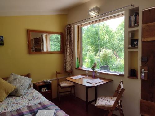Ένα ή περισσότερα κρεβάτια σε δωμάτιο στο The Cabins Conwy