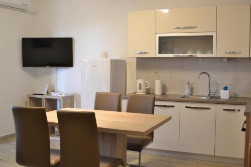 Kuchyň nebo kuchyňský kout v ubytování Apartman Martina