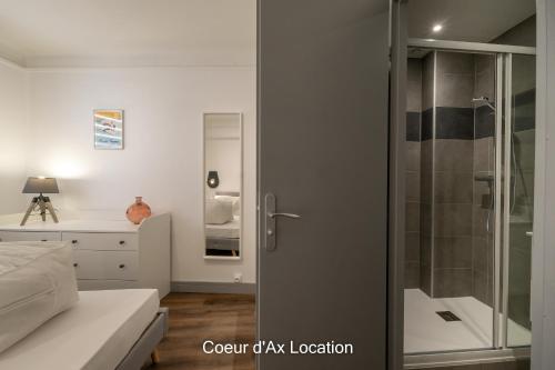 Koupelna v ubytování Cœur d'Ax Location