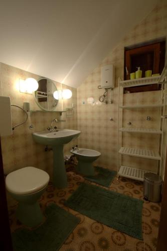 a bathroom with a toilet and a sink at kuća za odmor Anić in Pirovac