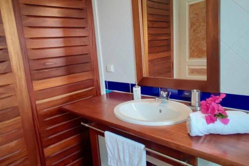 Ti Punch Appartement pied dans l'eau avec piscineにあるバスルーム