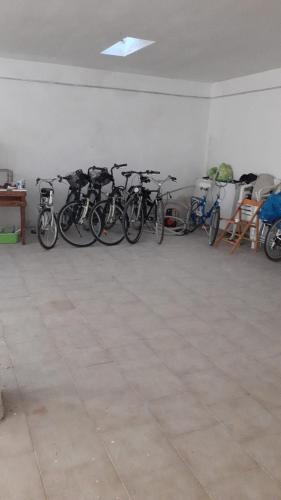a group of bikes parked in a garage at DOLCE VITA in Bitonto