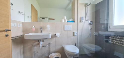 A bathroom at Apartment Traube - Stelvio