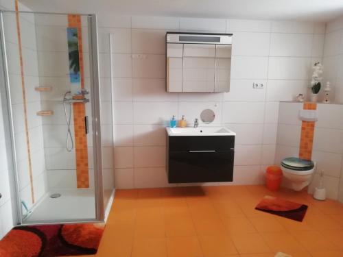 Koupelna v ubytování Ferienwohnung Nico