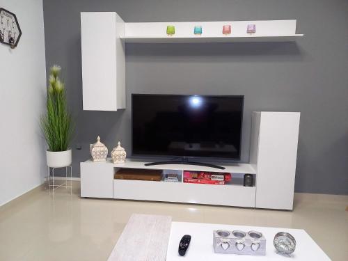 Et tv og/eller underholdning på Andreas Apartment