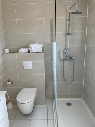 Bilik mandi di Hôtel La Vigneraie