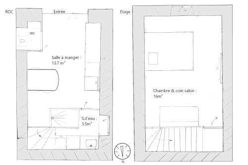 Gîte de Jean-Benoitの見取り図または間取り図