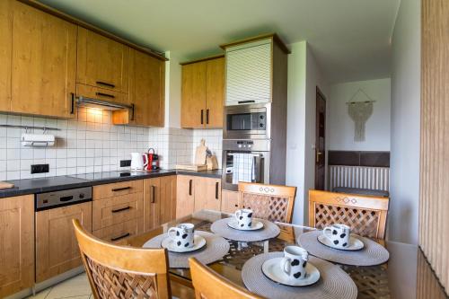 Kuchyň nebo kuchyňský kout v ubytování Apartament Tatry55