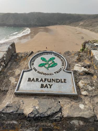 a sign for a baramorphic bay on a beach at Best Beach 2025 "Little Haven" & The Hidden Gem in Haverfordwest
