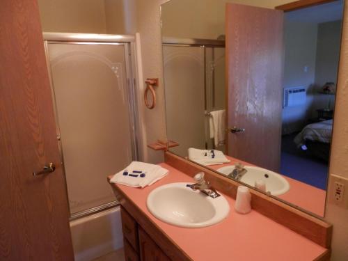 Bathroom sa Trail Motel