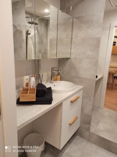 Kúpeľňa v ubytovaní Studio Park Śląski m.10 Katowice/Chorzów