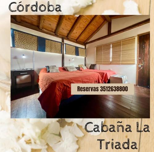 Voodi või voodid majutusasutuse Cabaña La Triada Pileta Privada Grupo Cabaña La Triada toas