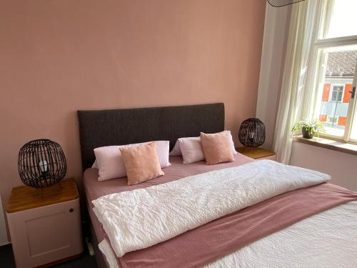 Ένα ή περισσότερα κρεβάτια σε δωμάτιο στο Apartment Stará Pošta