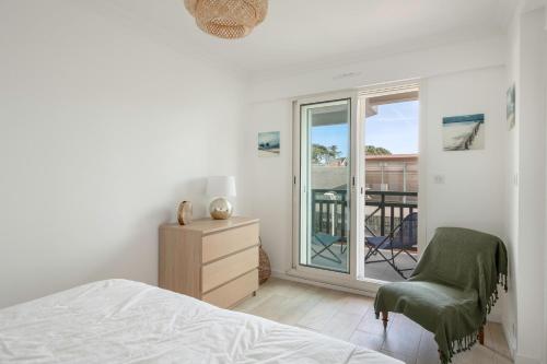 Posteľ alebo postele v izbe v ubytovaní À 500m de la plage, appartement pour 7