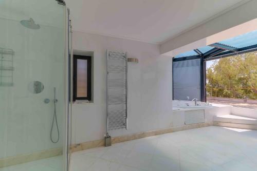 Un baño de Black Diamond Beachfront Pool Villa Pasithea in Sounio, Athens