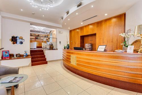 a lobby with a cash counter in a store at HOTEL VILLA MARIA in Cesenatico