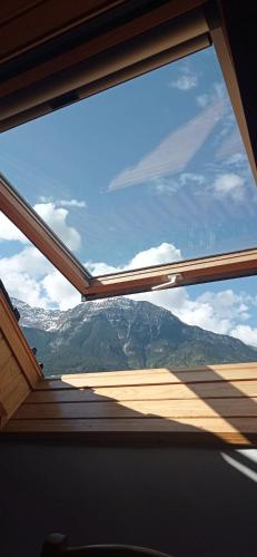 a view from a window of a mountain view at Casa Campolé in San Juan de Plan