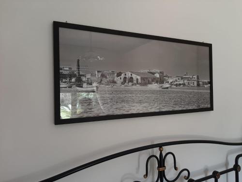 a black and white picture of a river at Green Rooms - Casa nel verde in Pachino
