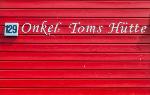 a sign on the side of a red building at 2 Bedroom Nice Home In Zerpenschleuse in Zerpenschleuse