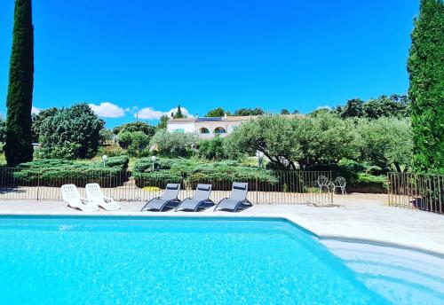 Bazén v ubytovaní Domaine Colibri en Provence alebo v jeho blízkosti