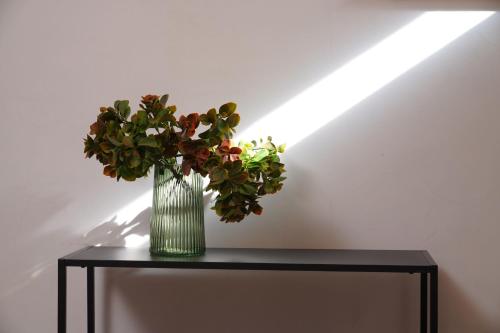 a vase with a plant on top of a table at Toon Armeni Guest House in Dilijan