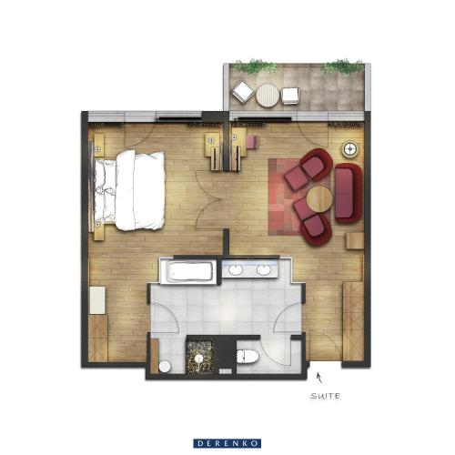 Půdorys ubytování Reduce Hotel Vital