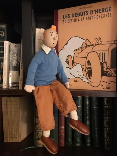 a doll sitting on top of a book shelf at L ESCALE EN BEAUCE in Maisons