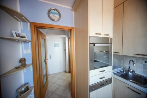 Kuchyň nebo kuchyňský kout v ubytování Apartma Srčanka