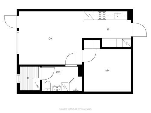 a floor plan of a house at Holiday In Lapland - LeviStar II 312 in Levi